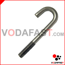 J Shape Foundation Bolt Zinc Plated